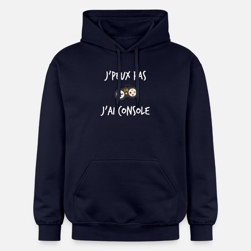 j'peux pas j'ai console ? - Sweat à capuche Softstyle® Gildan Unisexe - bleu marine