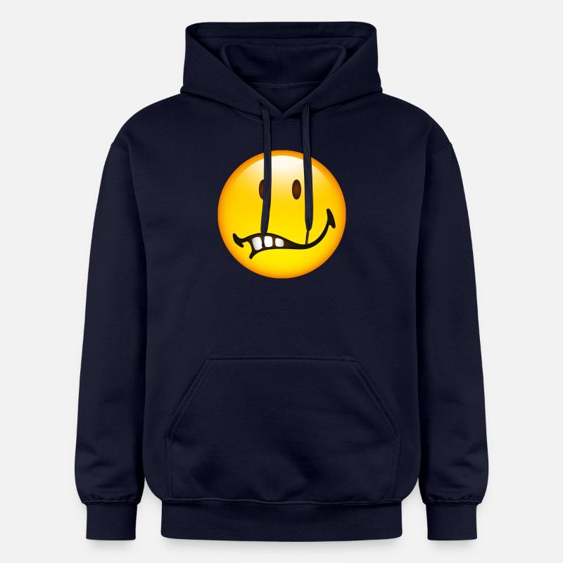 Smiley Glossy Doubt - Sweat à capuche Softstyle® Gildan Unisexe - bleu marine