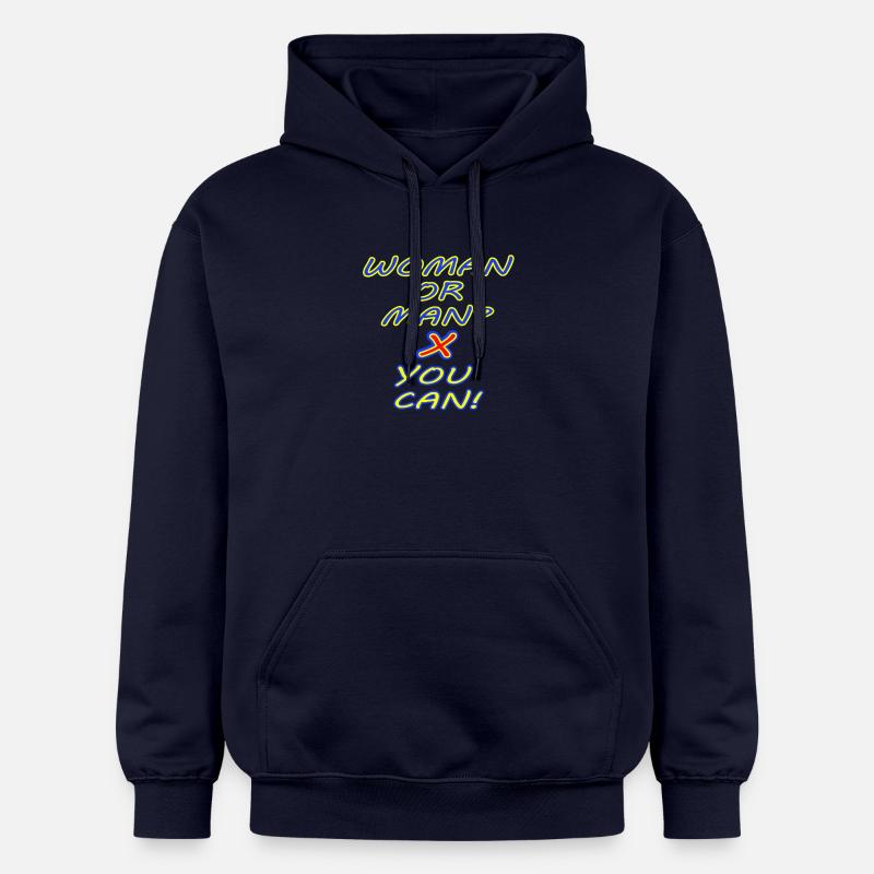 Frau oder Mann - Gildan Unisex Softstyle® Midweight Hoodie - Navy