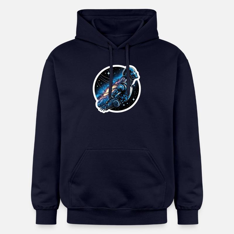 Cyborg de l’espace - Sweat à capuche Softstyle® Gildan Unisexe - bleu marine