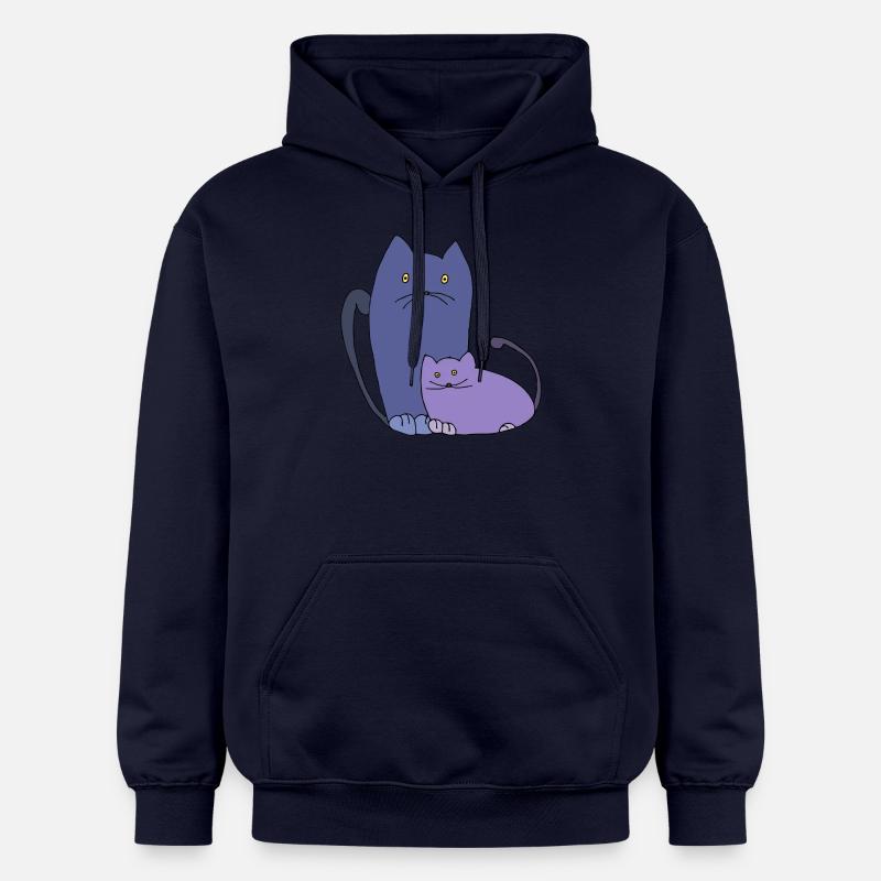 Chats - Sweat à capuche Softstyle® Gildan Unisexe - bleu marine