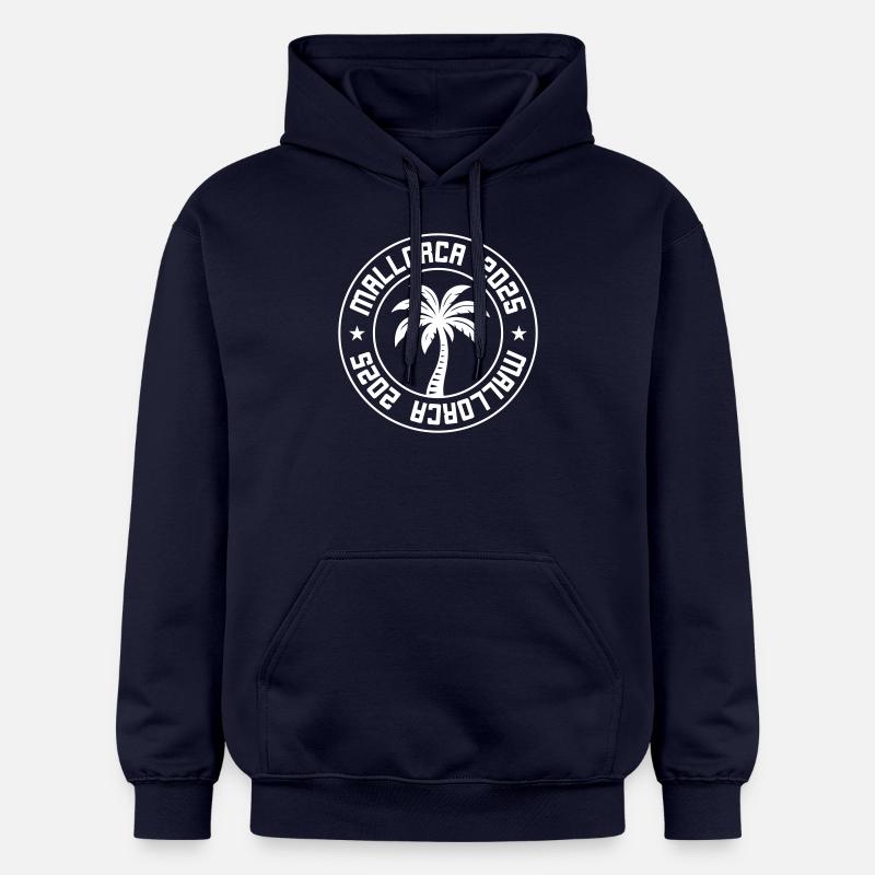 Majorque 2025 Palmier - Sweat à capuche Softstyle® Gildan Unisexe - bleu marine