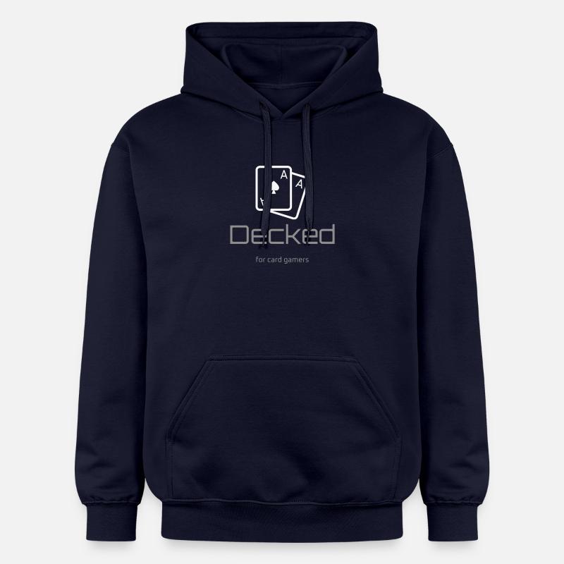 Decked logo clair - Sweat à capuche Softstyle® Gildan Unisexe - bleu marine