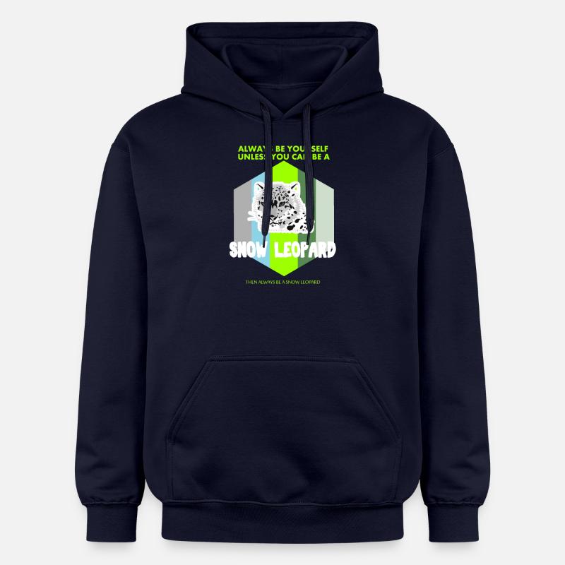 Sei ein Schnee Leopard Geschenk - Gildan Unisex Softstyle® Midweight Hoodie - Navy