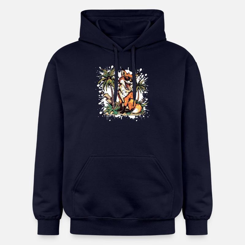 Palmier de Fox Island - Sweat à capuche Softstyle® Gildan Unisexe - bleu marine
