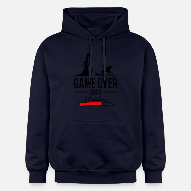 Wedding Loading 2025 Game Over - Sweat à capuche Softstyle® Gildan Unisexe - bleu marine