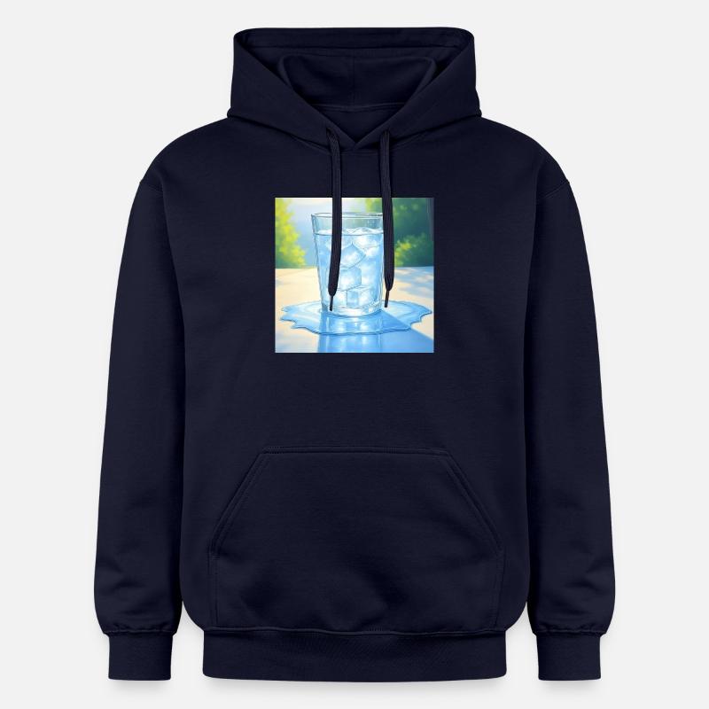 Une glace au soleil - Sweat à capuche Softstyle® Gildan Unisexe - bleu marine