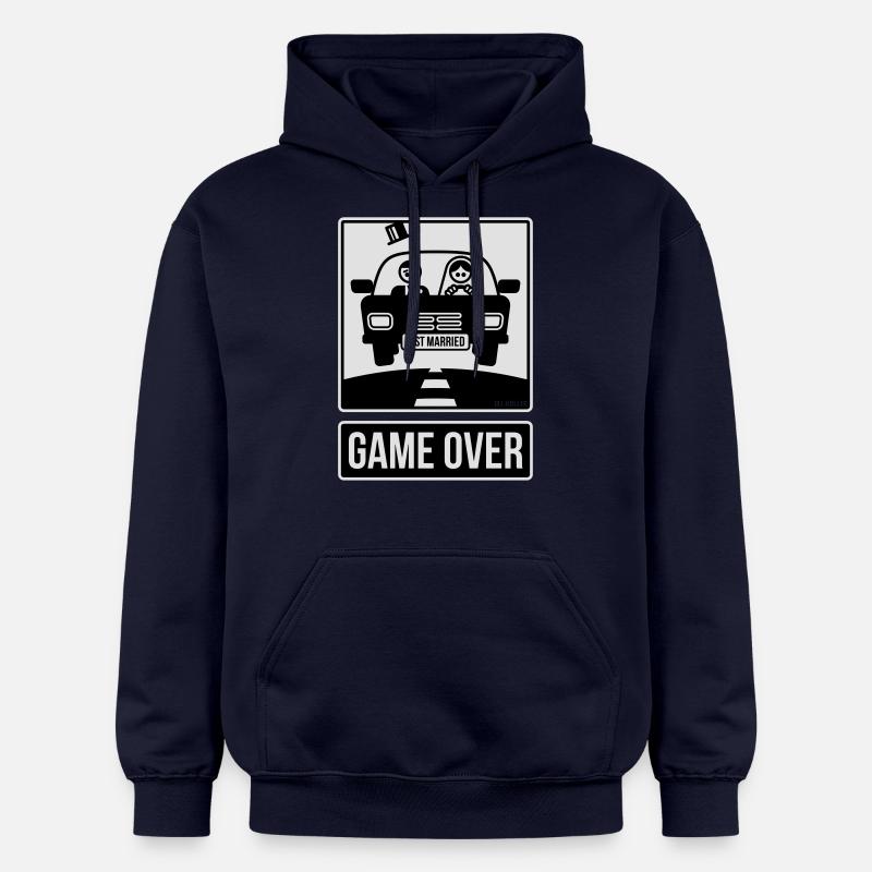 Just Married – Game Over (2C) - Sweat à capuche Softstyle® Gildan Unisexe - bleu marine