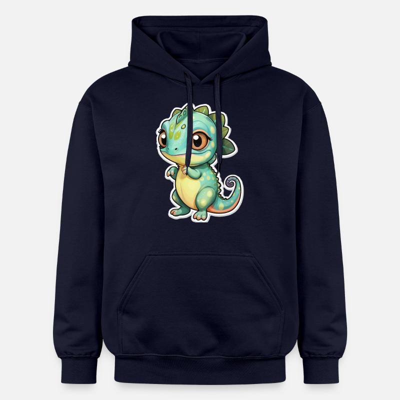 Caméléon mignon - Sweat à capuche Softstyle® Gildan Unisexe - bleu marine