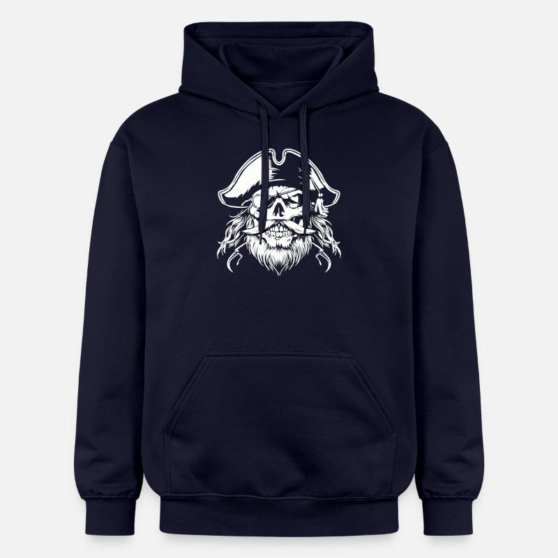 crâne de pirate - Sweat à capuche Softstyle® Gildan Unisexe - bleu marine