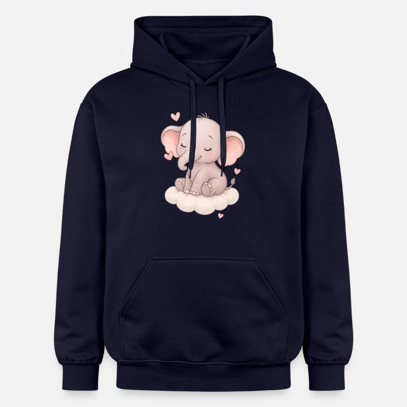 Mignon bébé éléphant - Sweat à capuche Softstyle® Gildan Unisexe - bleu marine