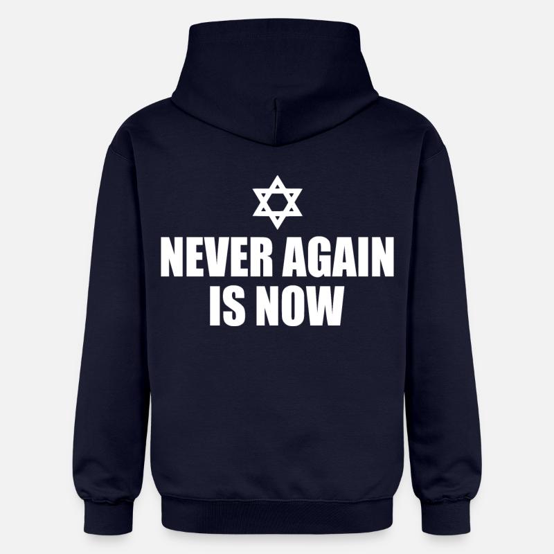 Never again is now - Sweat à capuche Softstyle® Gildan Unisexe - bleu marine