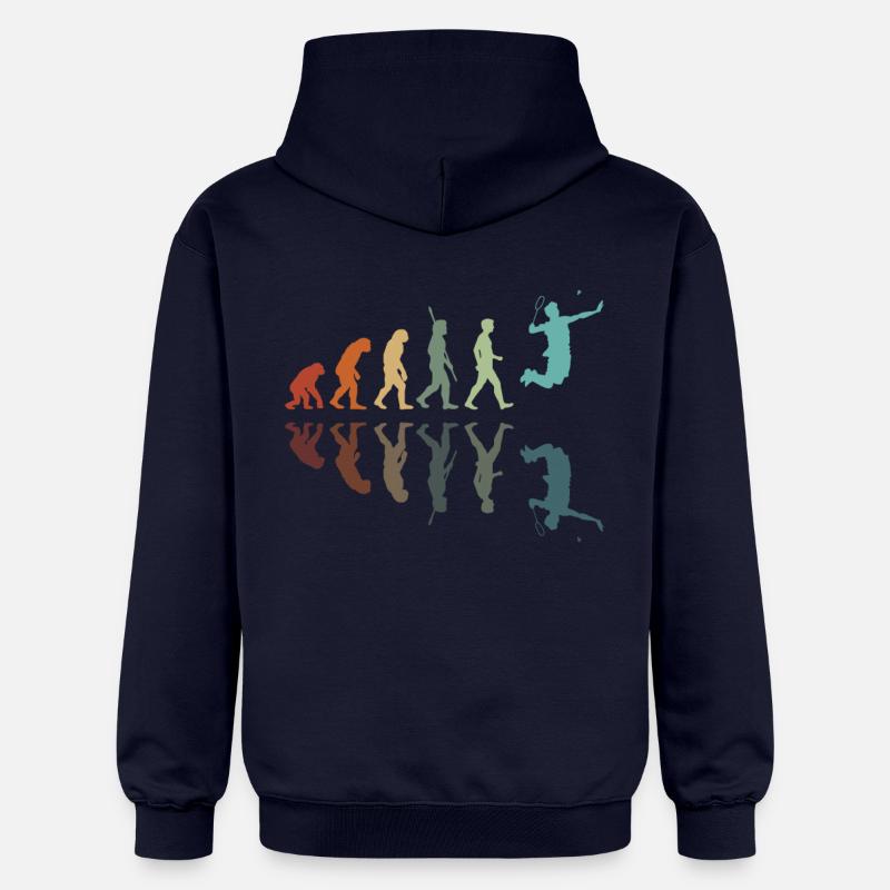 Évolution badminton - Sweat à capuche Softstyle® Gildan Unisexe - bleu marine