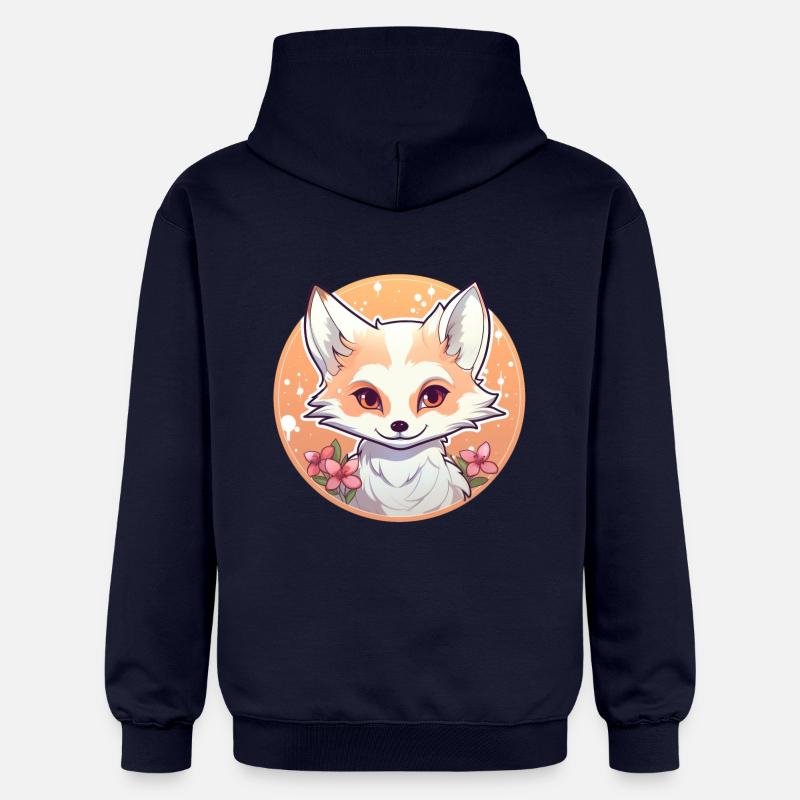 Fox Anime - Sweat à capuche Softstyle® Gildan Unisexe - bleu marine