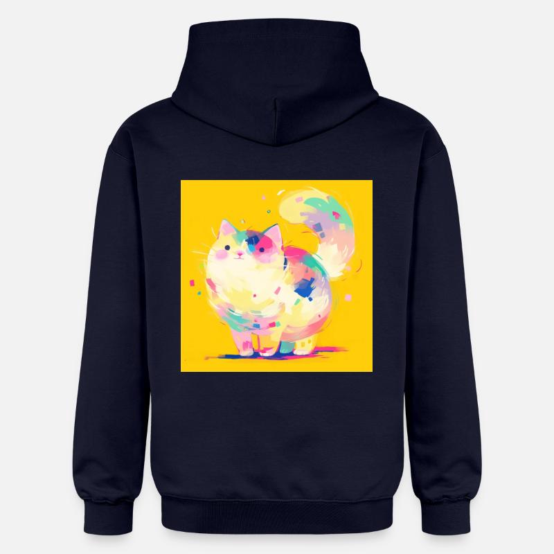 Chat, Motif De Chat - Sweat à capuche Softstyle® Gildan Unisexe - bleu marine