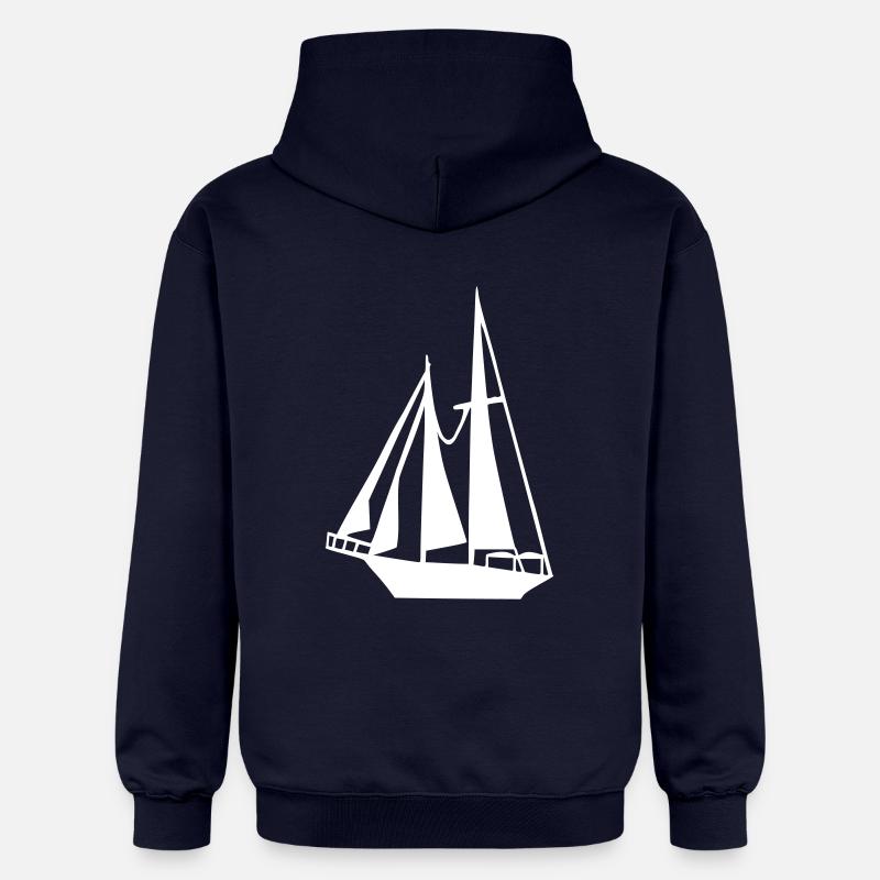 Bateau - Voilier - Sweat à capuche Softstyle® Gildan Unisexe - bleu marine