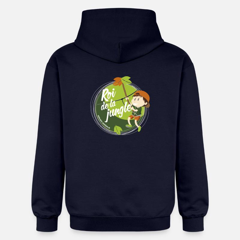 Roi de la jungle - Sweat à capuche Softstyle® Gildan Unisexe - bleu marine