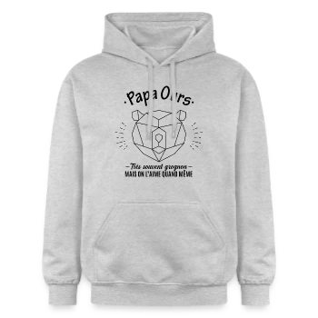 Sweat à capuche Softstyle® Gildan Unisexe avec motif Papa Ours Grognon et Adorable