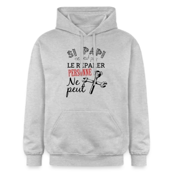 Sweat à capuche Softstyle® Gildan Unisexe avec motif T-shirt Papi Bricoleur - L'Expert des Réparations