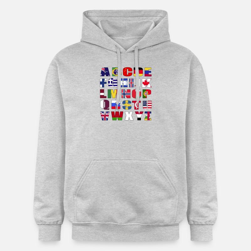 Drapeau - Sweat à capuche Softstyle® Gildan Unisexe - gris clair chiné