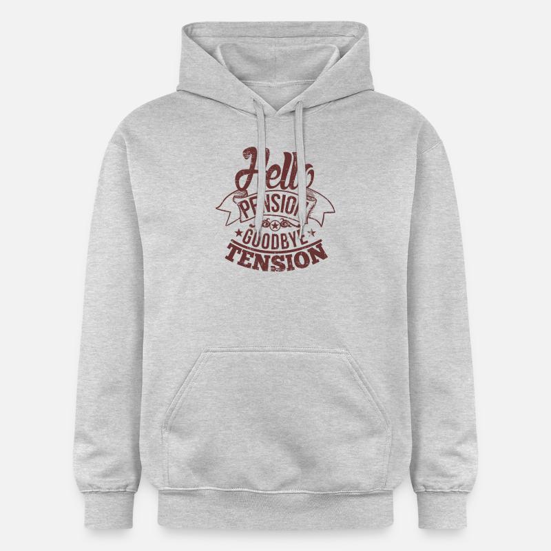 Hello Pension goodbye tension - Sweat à capuche Softstyle® Gildan Unisexe - gris clair chiné