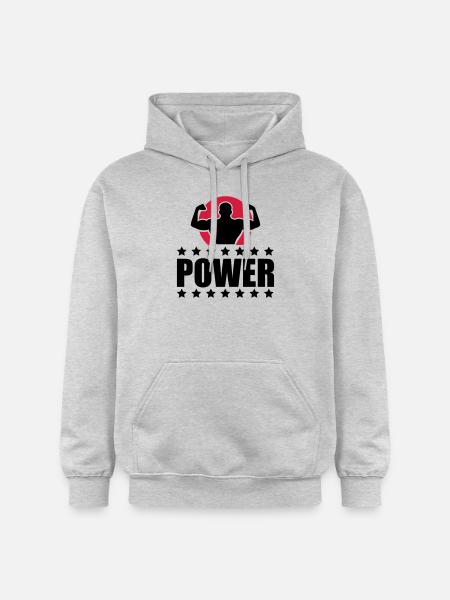 Power Logo Champ - Gildan Unisex Softstyle® Midweight Hoodie - Hellgrau meliert