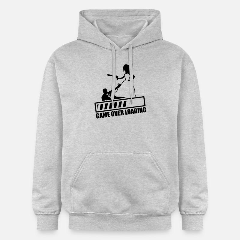 game_over_loading_fa1 - Sweat à capuche Softstyle® Gildan Unisexe - gris clair chiné