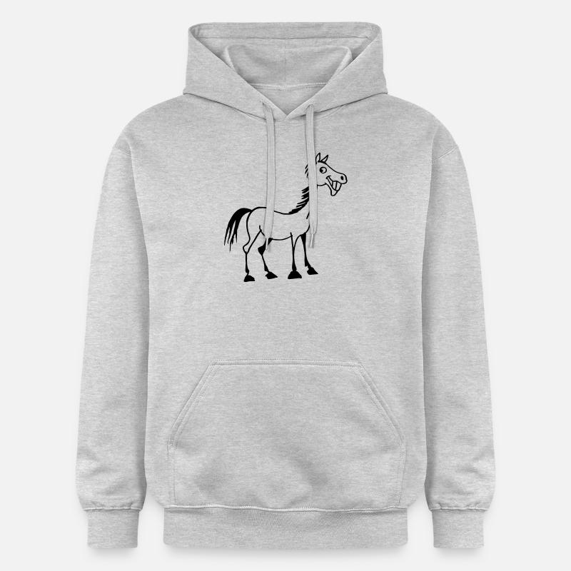 Cheval marrant - Sweat à capuche Softstyle® Gildan Unisexe - gris clair chiné
