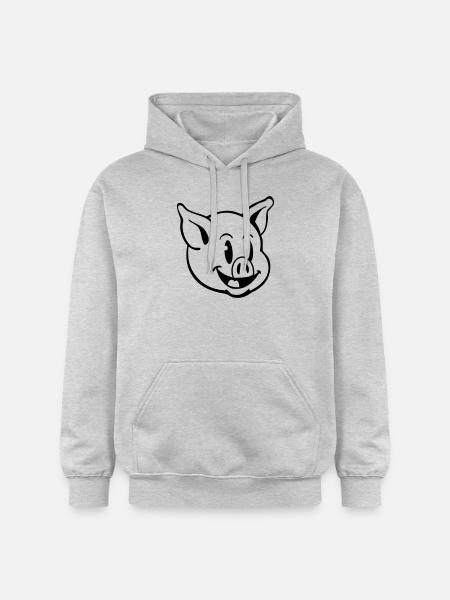 pig_comic_t1 - Gildan Unisex Softstyle® Midweight Hoodie - light heather grey