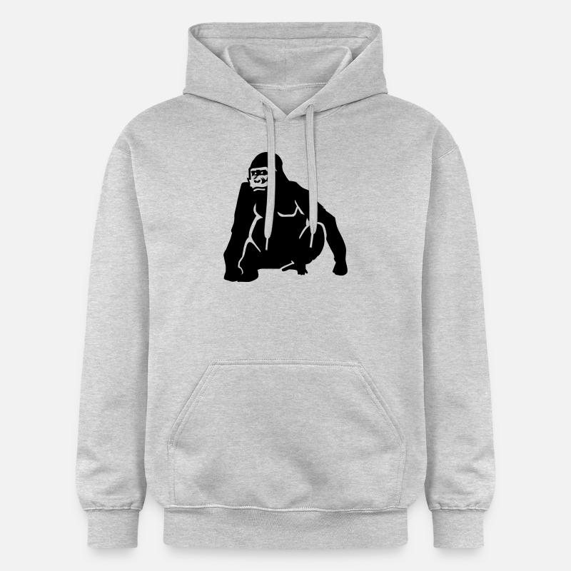 Gorille - Sweat à capuche Softstyle® Gildan Unisexe - gris clair chiné