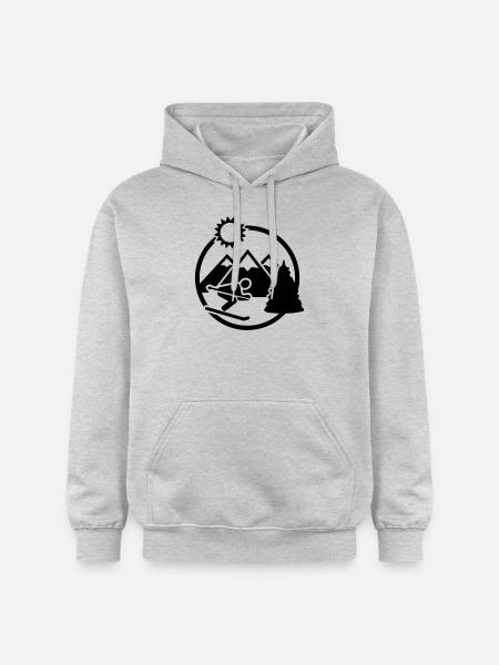 Ski - Sweat à capuche Softstyle® Gildan Unisexe - gris clair chiné