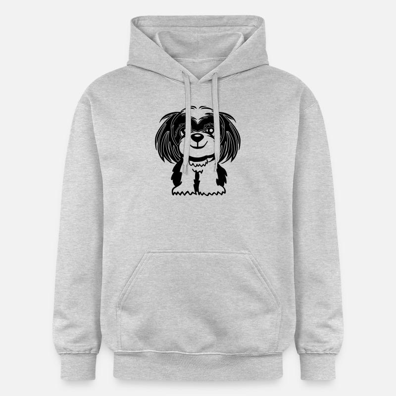 Hund Shih Tzu - Sweat à capuche Softstyle® Gildan Unisexe - gris clair chiné