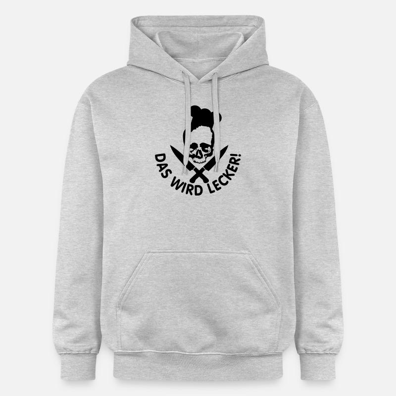 lecker kochen / kochen / lecker / skull - Gildan Unisex Softstyle® Midweight Hoodie - Hellgrau meliert