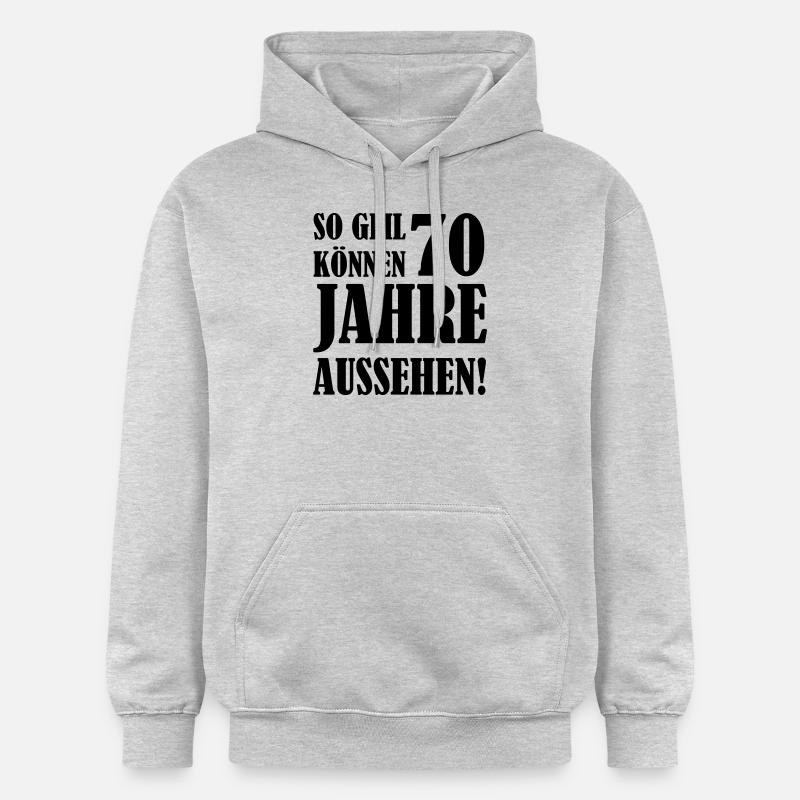 70 ans - Sweat à capuche Softstyle® Gildan Unisexe - gris clair chiné