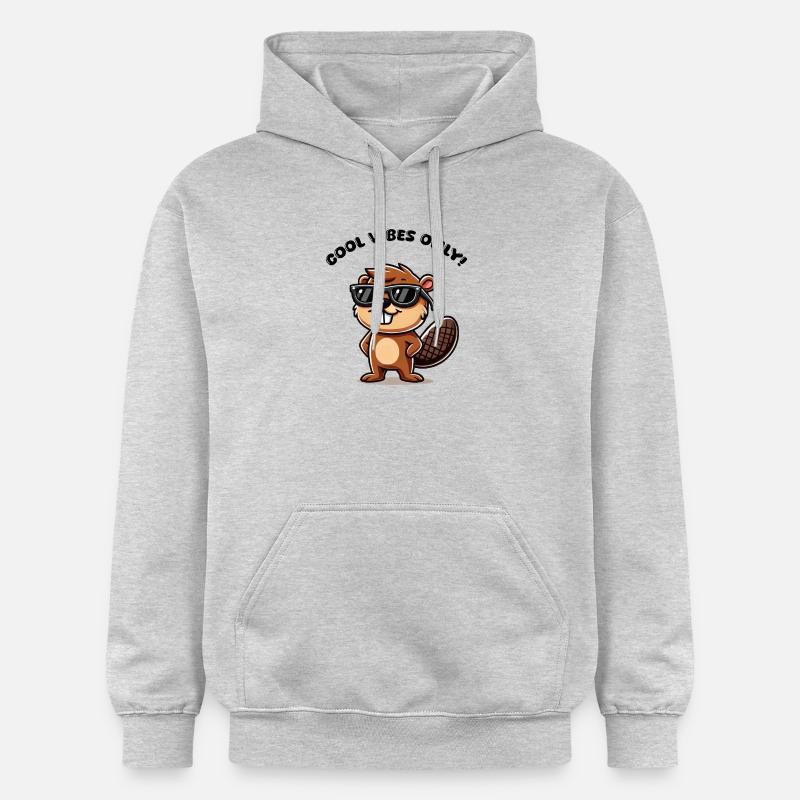 Lunettes de soleil Beaver Comic - Sweat à capuche Softstyle® Gildan Unisexe - gris clair chiné