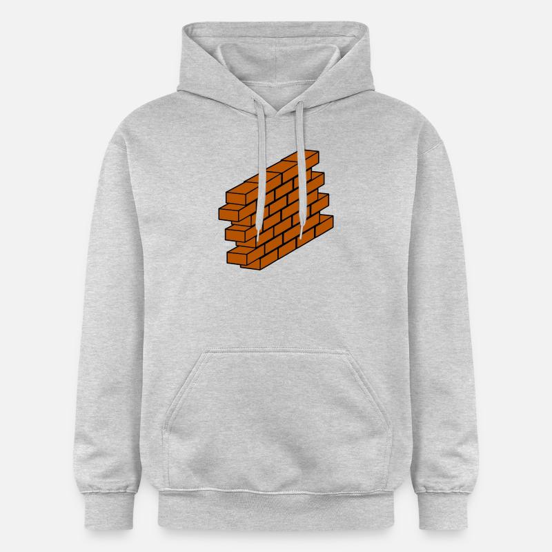 Backsteinmauer - Gildan Unisex Softstyle® Midweight Hoodie - Hellgrau meliert