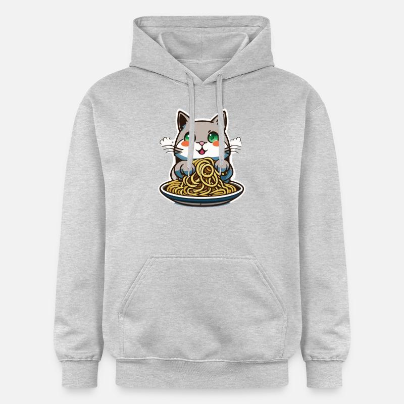Nouilles pour chat - Sweat à capuche Softstyle® Gildan Unisexe - gris clair chiné