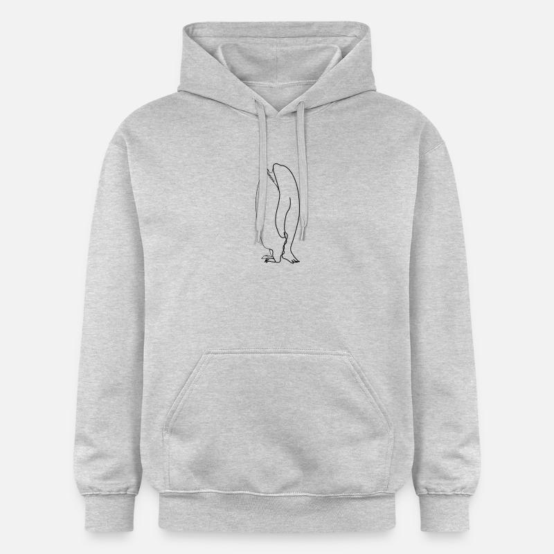 Pingouin orque - Sweat à capuche Softstyle® Gildan Unisexe - gris clair chiné