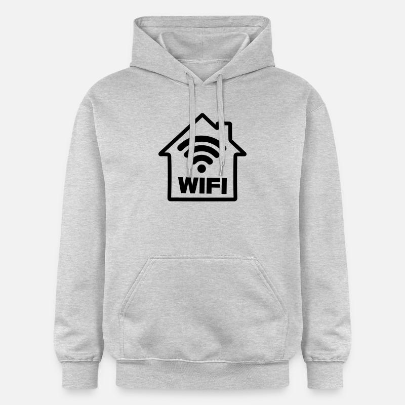 Maison avec wifi - Sweat à capuche Softstyle® Gildan Unisexe - gris clair chiné