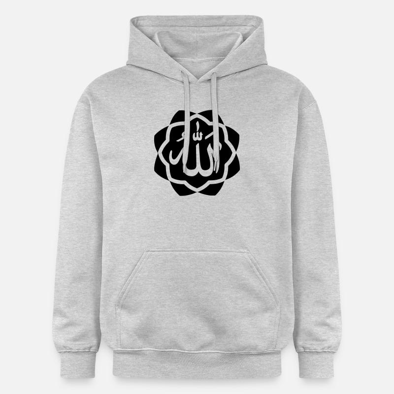 Logo d’Allah Dieu dans le cadre - Sweat à capuche Softstyle® Gildan Unisexe - gris clair chiné