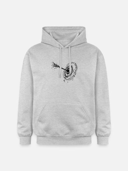 Archery Arrow Target Hand Drawn Drop - Gildan Unisex Softstyle® Midweight Hoodie - light heather grey