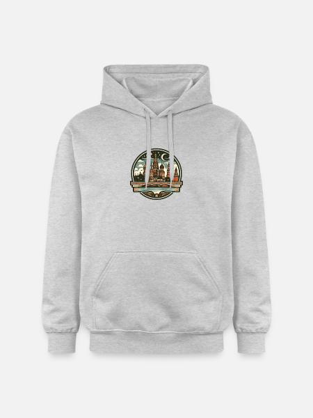 Cité Russe Lunaire - Sweat à capuche Softstyle® Gildan Unisexe - gris clair chiné