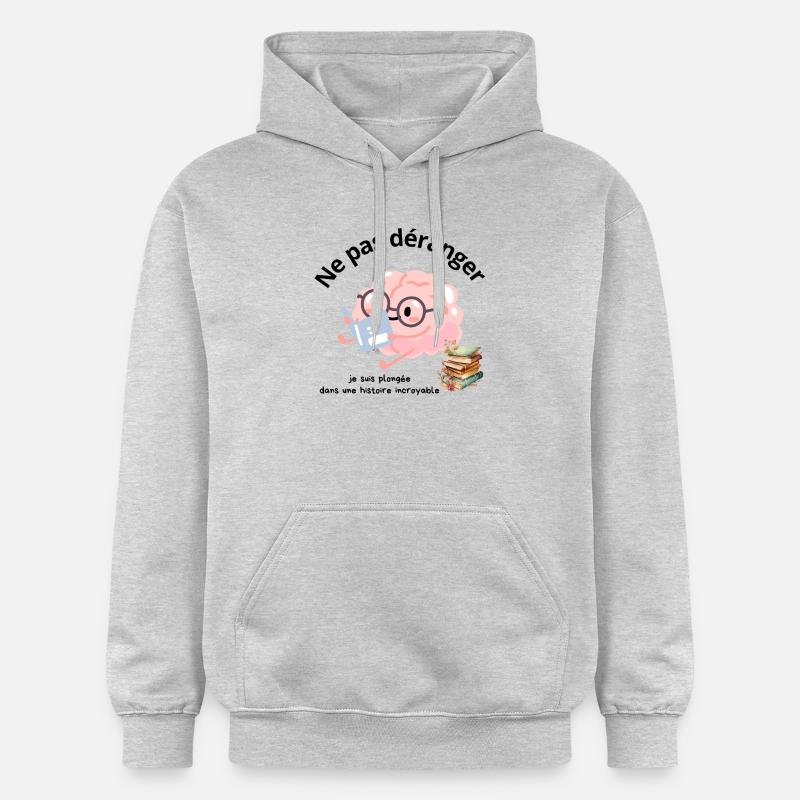 Ne pas déranger lecture - Sweat à capuche Softstyle® Gildan Unisexe - gris clair chiné