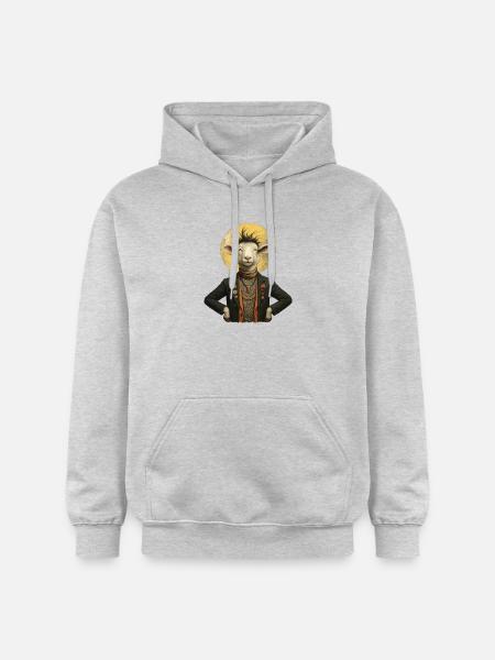 Moon Gentleman Sheep - Sweat à capuche Softstyle® Gildan Unisexe - gris clair chiné