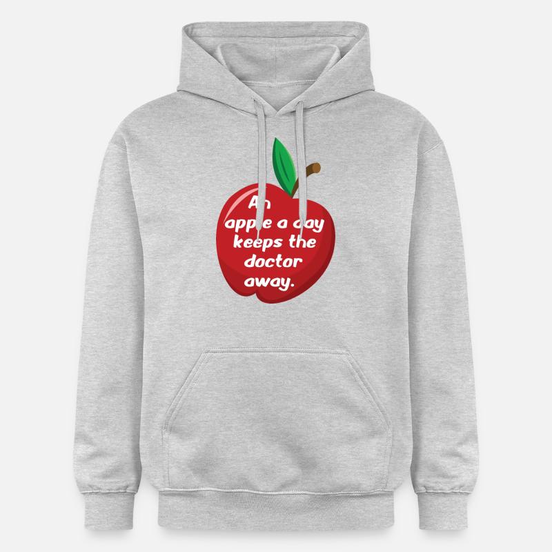 Une pomme par jour ... - Sweat à capuche Softstyle® Gildan Unisexe - gris clair chiné