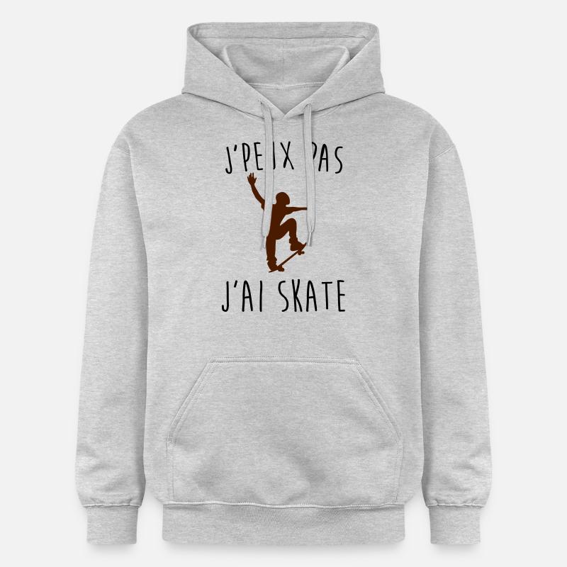 j'peux pas j ai'skate - Sweat à capuche Softstyle® Gildan Unisexe - gris clair chiné