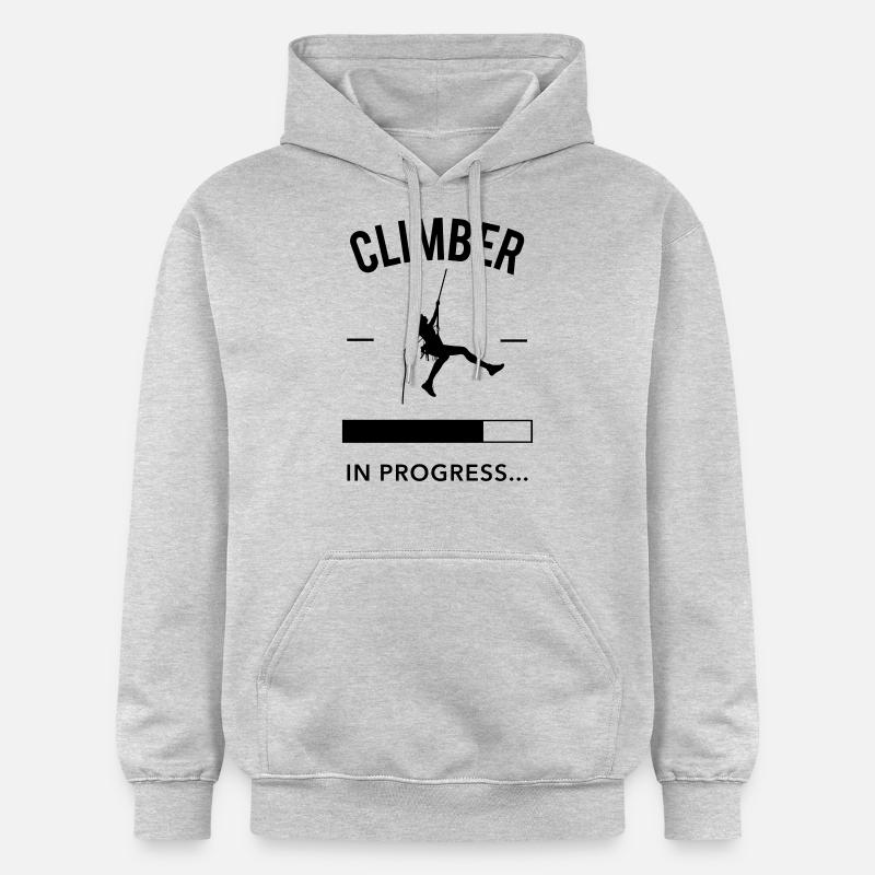 Climber in Progress - Sweat à capuche Softstyle® Gildan Unisexe - gris clair chiné