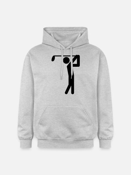 Golfer Symbol - Gildan Unisex Softstyle® Midweight Hoodie - Hellgrau meliert