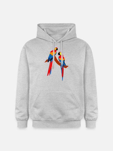 Papageie - Gildan Unisex Softstyle® Midweight Hoodie - Hellgrau meliert