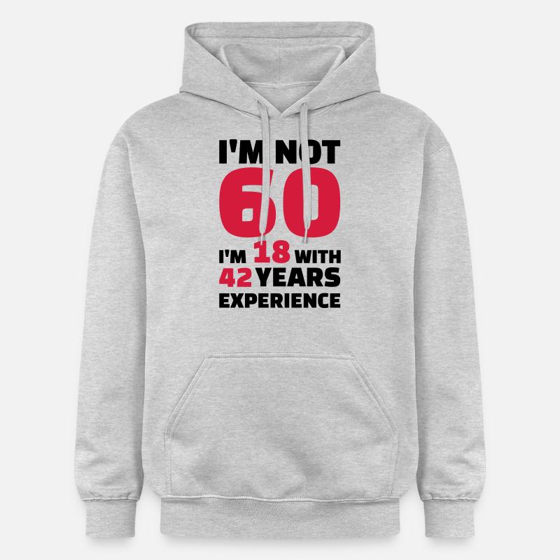 60 Anniversaire - Sweat à capuche Softstyle® Gildan Unisexe - gris clair chiné